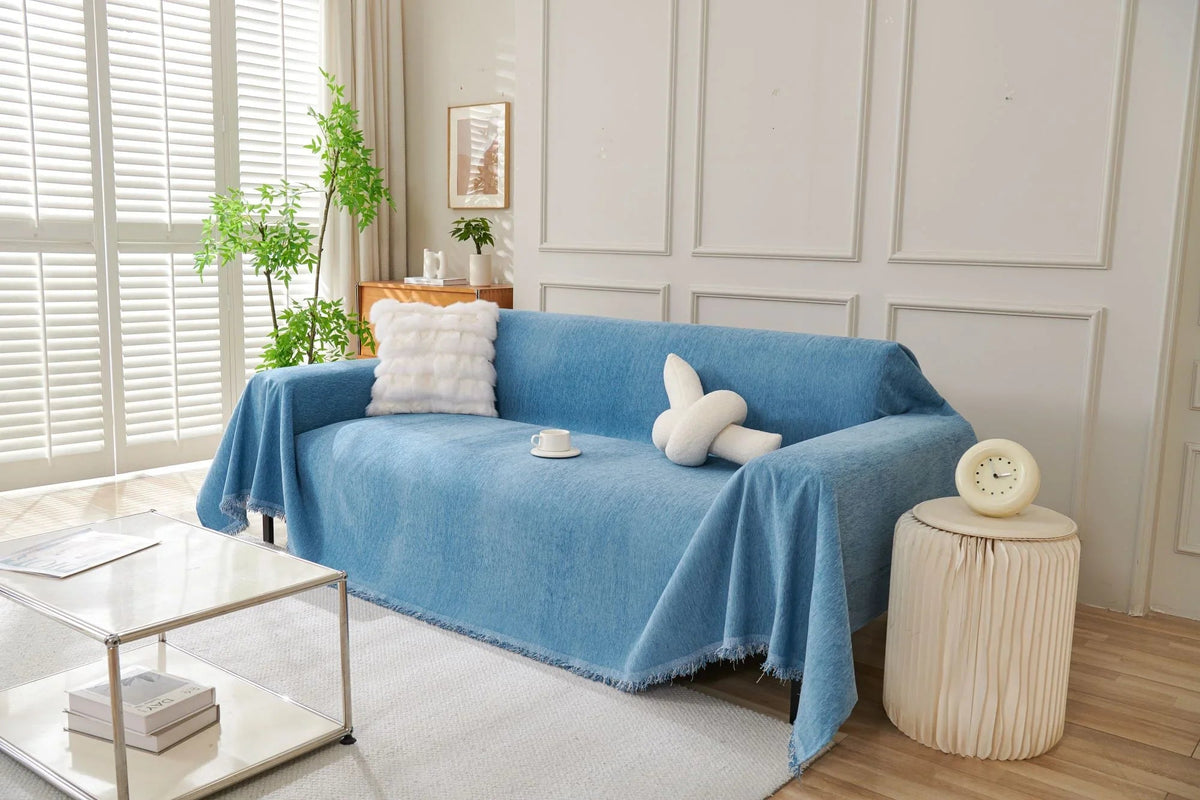 Sofaüberwurf Elligate – Blau – Ansicht 2
