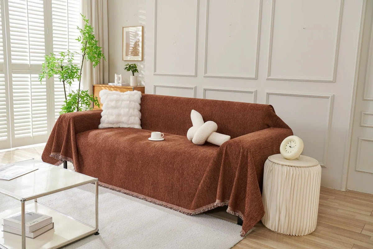 Sofaüberwurf Elligate – Schokoladenbraun – Ansicht 2