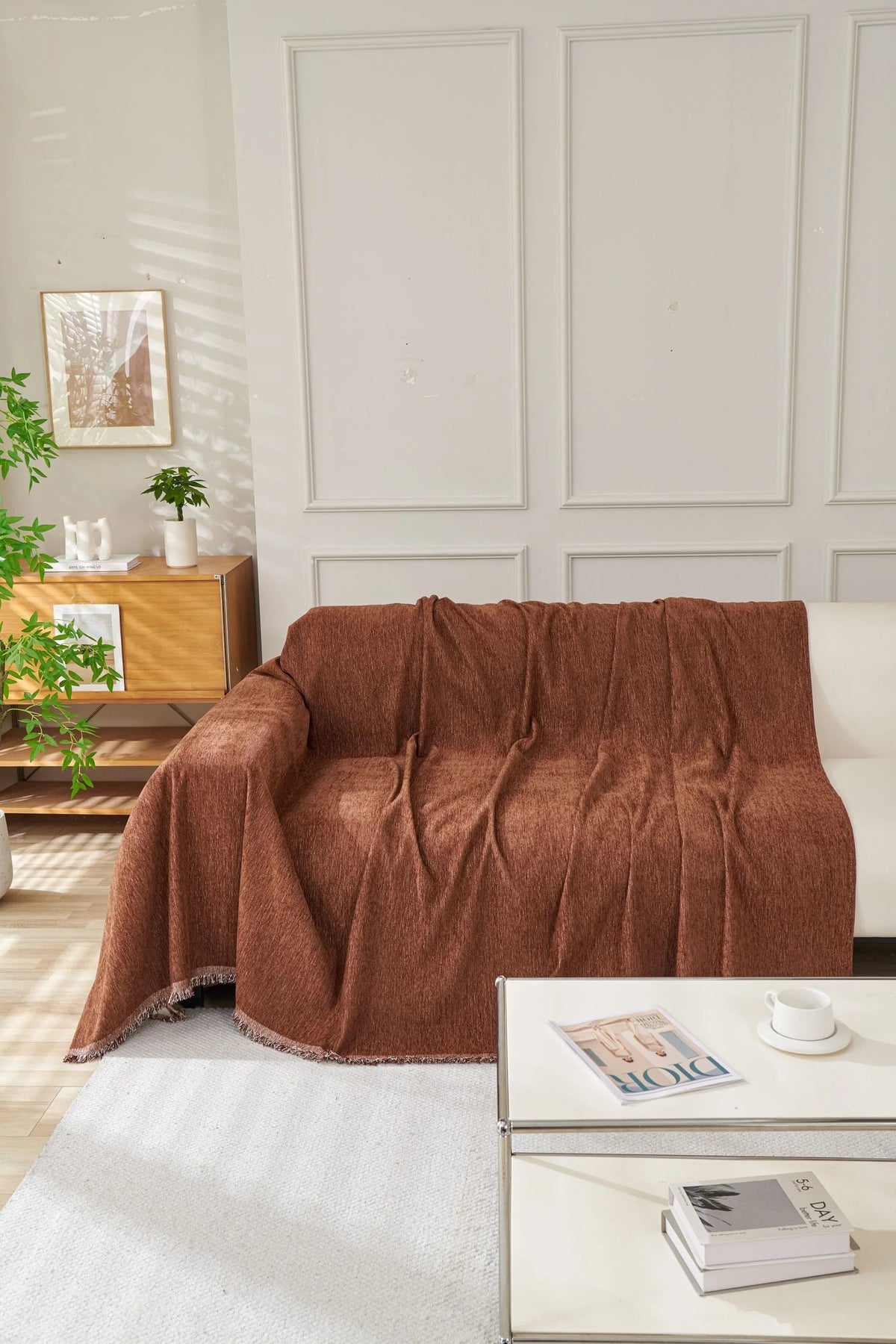 Sofaüberwurf Elligate – Schokoladenbraun – Ansicht 5