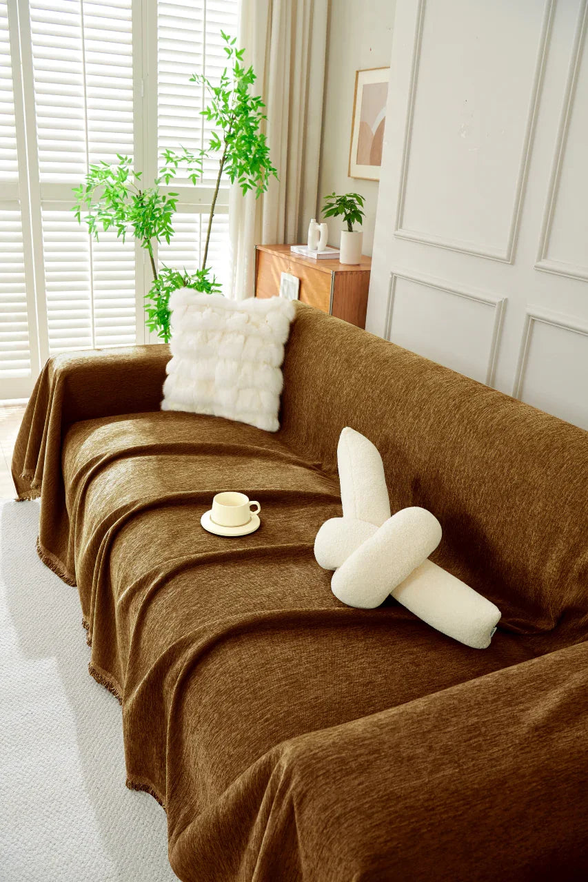 Sofaüberwurf Elligate – Dunkelbraun – Ansicht 5
