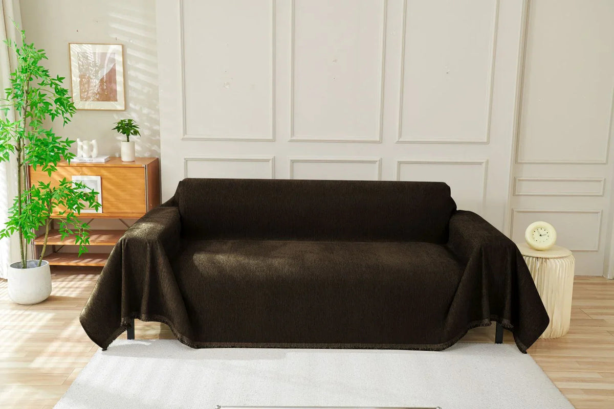 Sofaüberwurf Elligate – Dunkles Schokoladenbraun – Ansicht 4