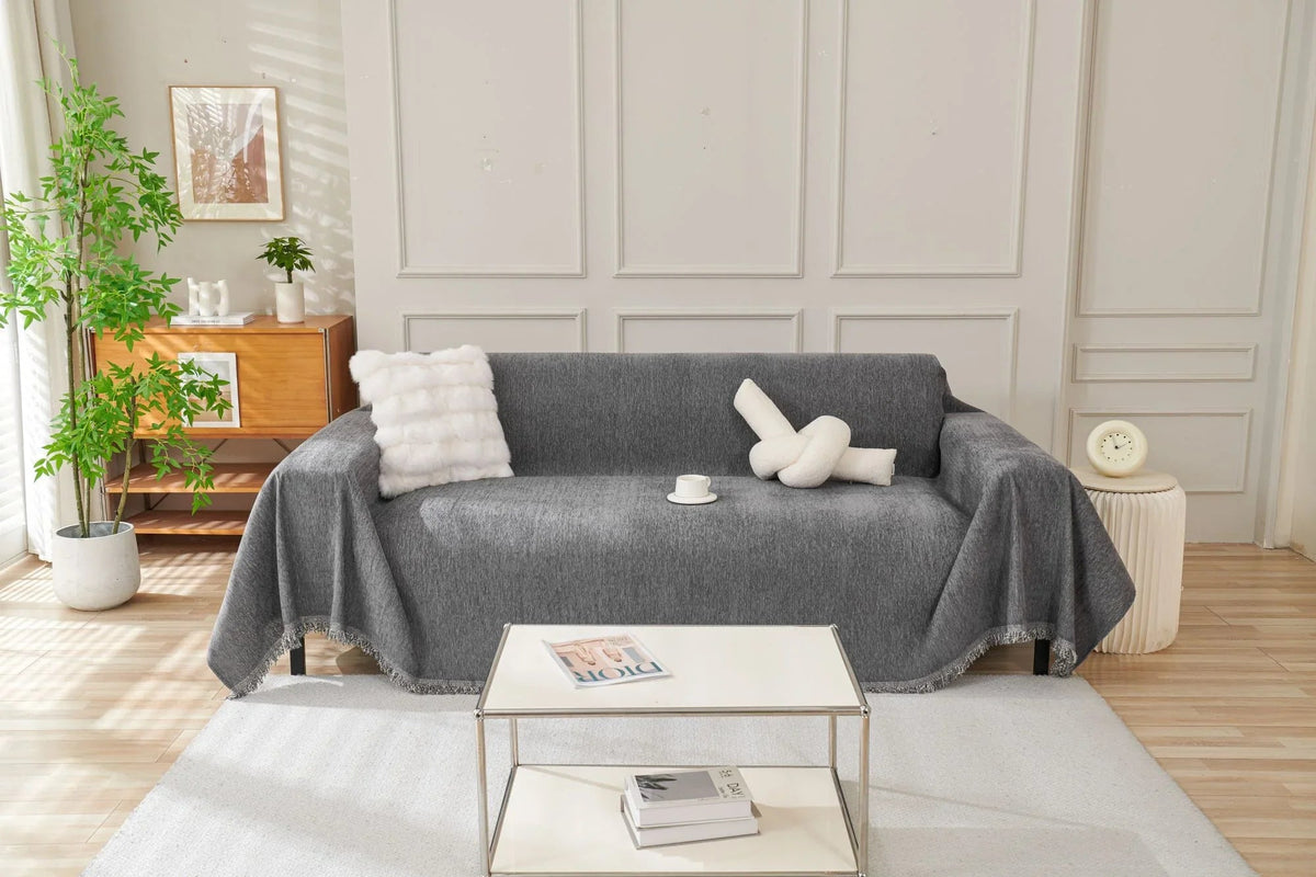 Sofaüberwurf Elligate – Dunkelgrau – Ansicht 1