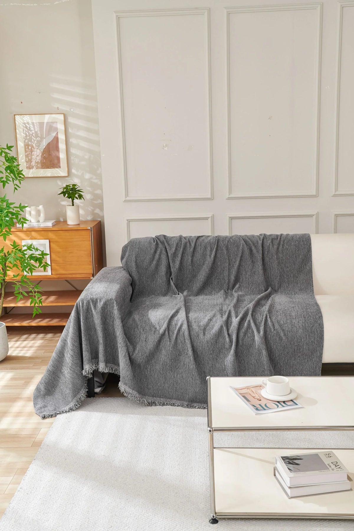 Sofaüberwurf Elligate – Dunkelgrau – Ansicht 5