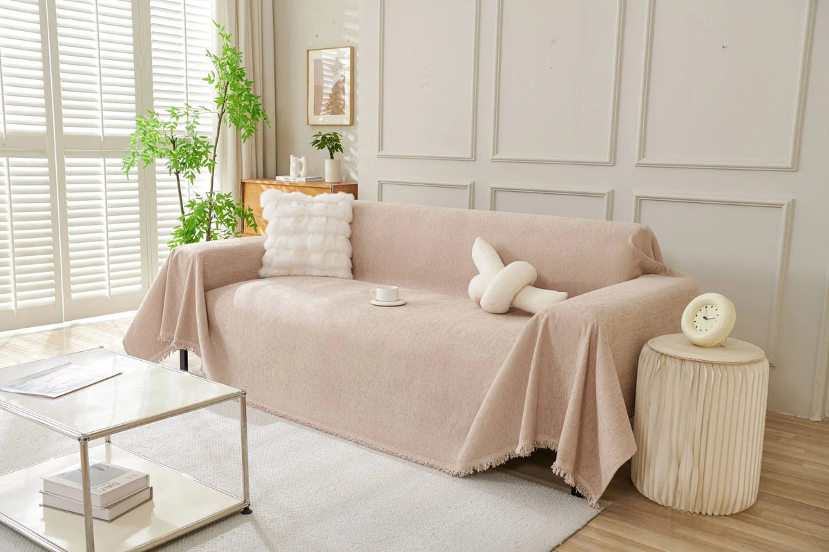 Sofaüberwurf Elligate – Sandbeige – Ansicht 2