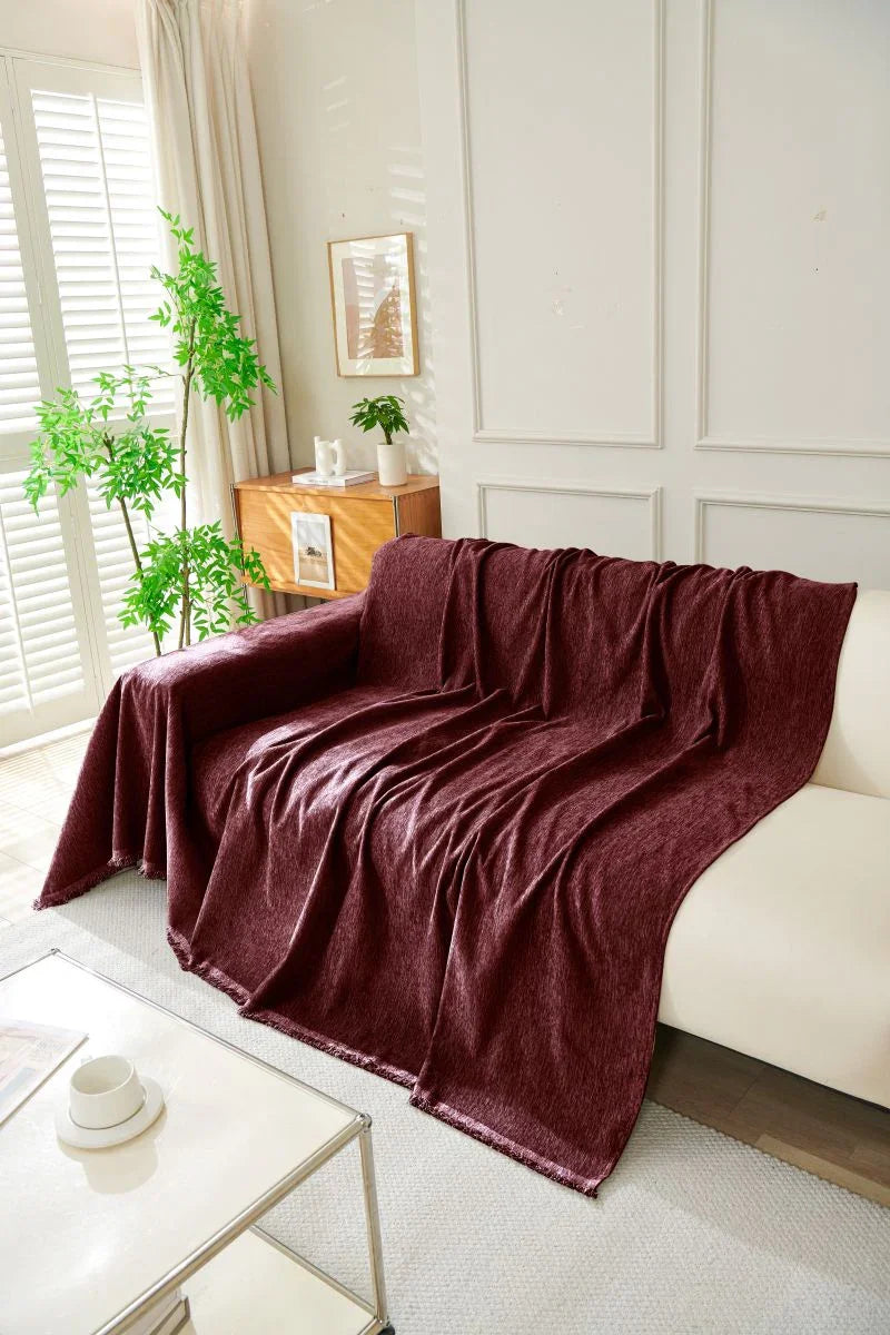 Sofaüberwurf Elligate – Bordeauxrot – Ansicht 2