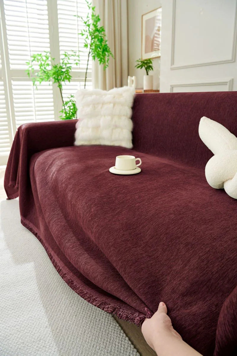 Sofaüberwurf Elligate – Bordeauxrot – Ansicht 3