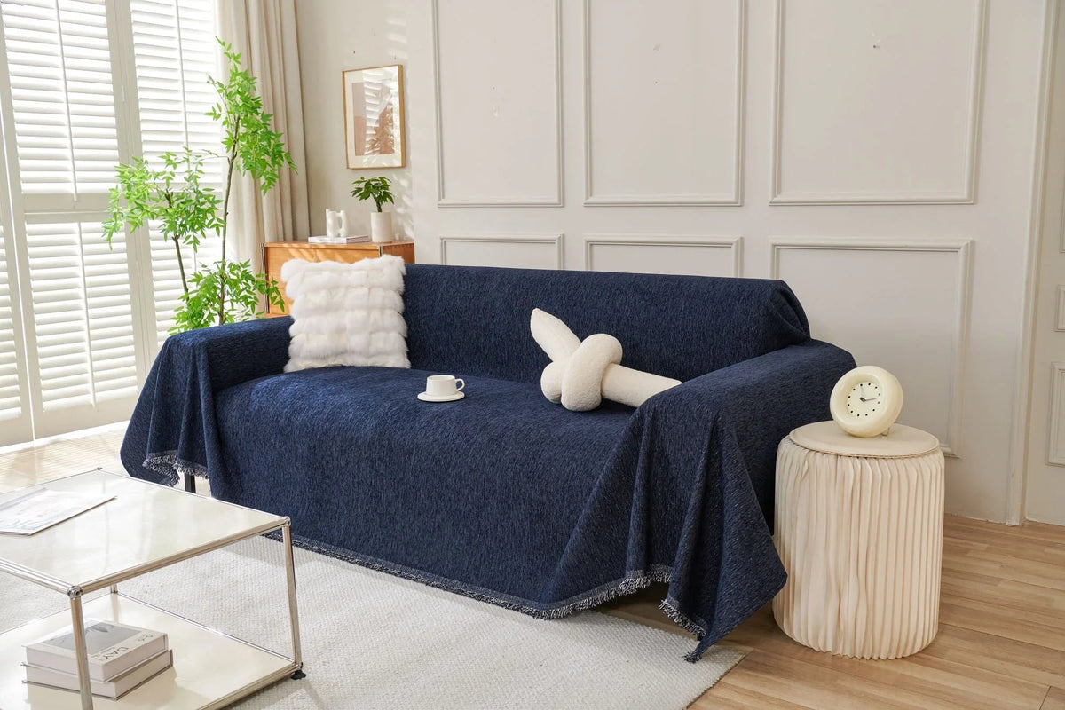 Sofaüberwurf Elligate – Marineblau – Ansicht 2