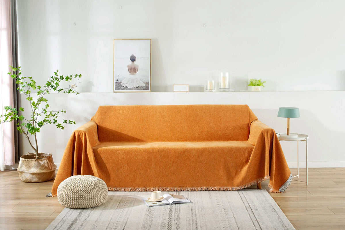 Sofaüberwurf Elligate – Orange – Ansicht 1