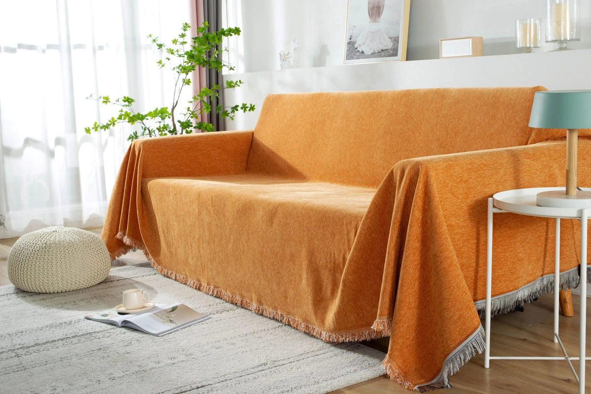 Sofaüberwurf Elligate – Orange – Ansicht 2