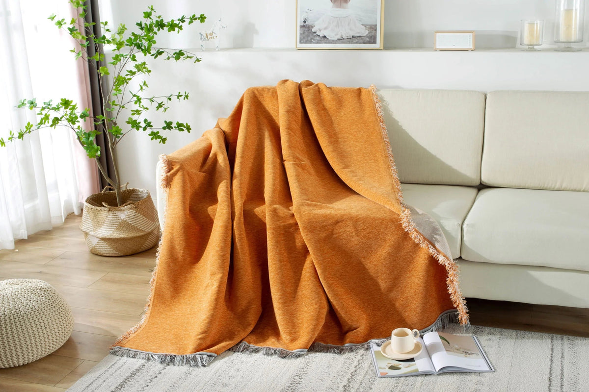 Sofaüberwurf Elligate – Orange – Ansicht 5