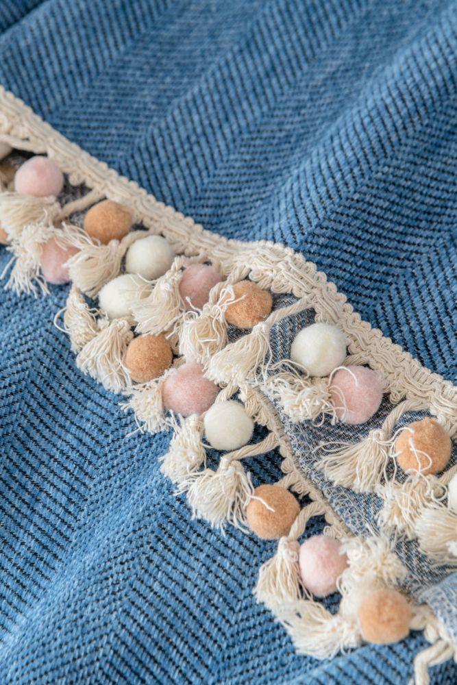 Sofaüberwurf Herpome – Jeansblau – Ansicht 6