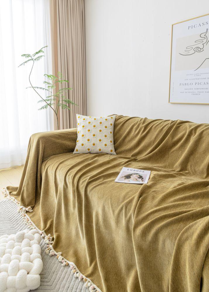 Sofaüberwurf Herpome – Honigbraun – Ansicht 5