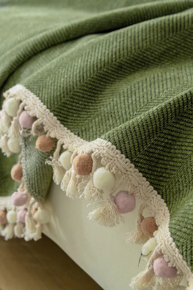 Sofaüberwurf Herpome – Olivgrün – Ansicht 5