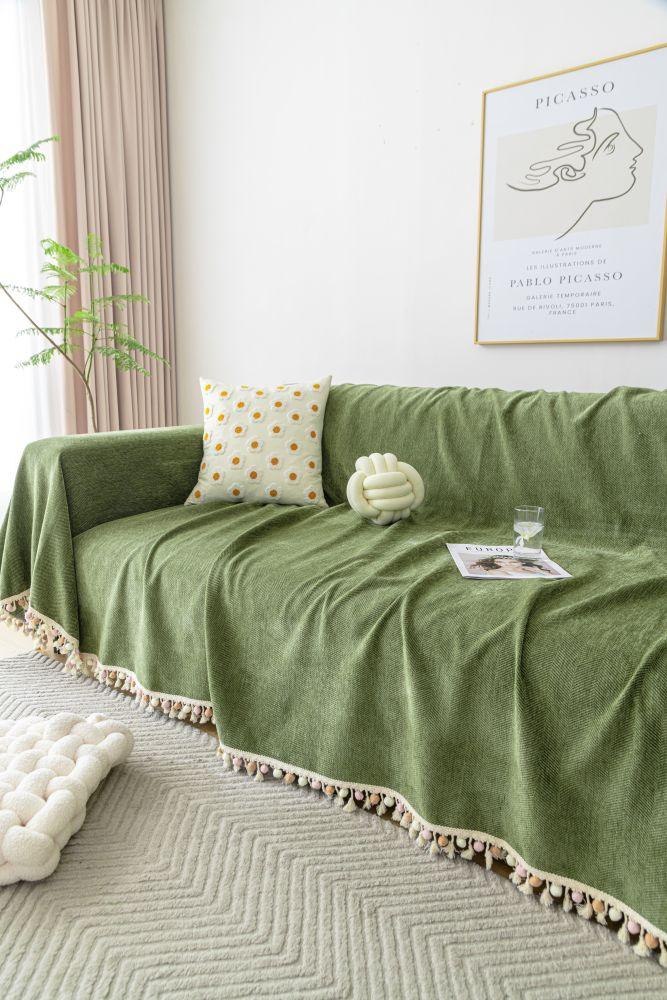 Sofaüberwurf Herpome – Olivgrün – Ansicht 6