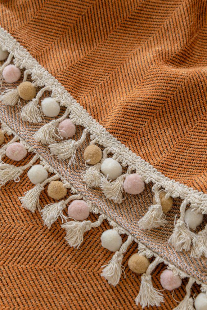 Sofaüberwurf Herpome – Terrakottaorange – Ansicht 6