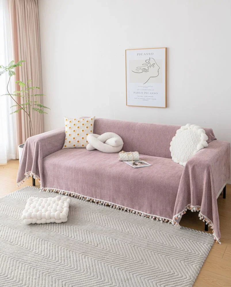Sofaüberwurf Herpome – Altrosa – Ansicht 4