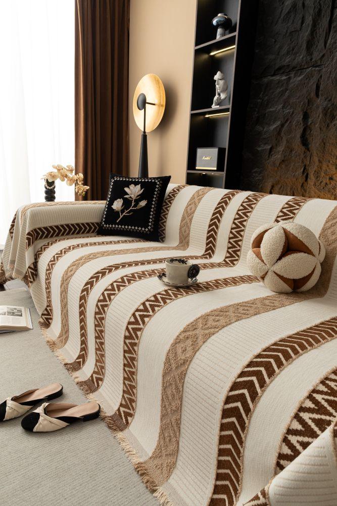 Sofaüberwurf Klint – Kastanienbraun – Ansicht 4