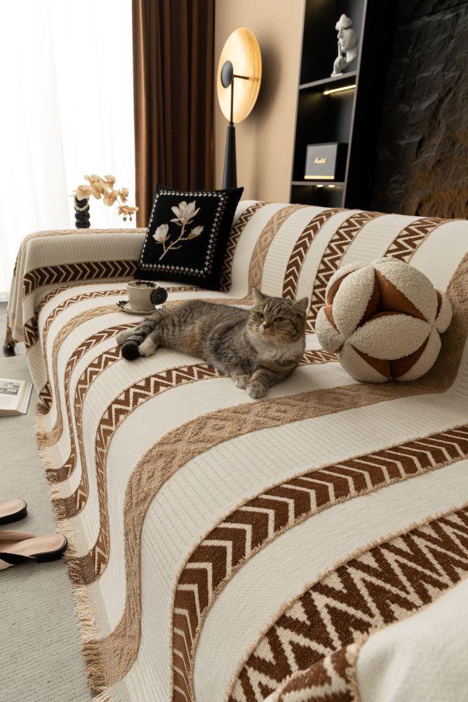 Sofaüberwurf Klint – Kastanienbraun – Ansicht 6