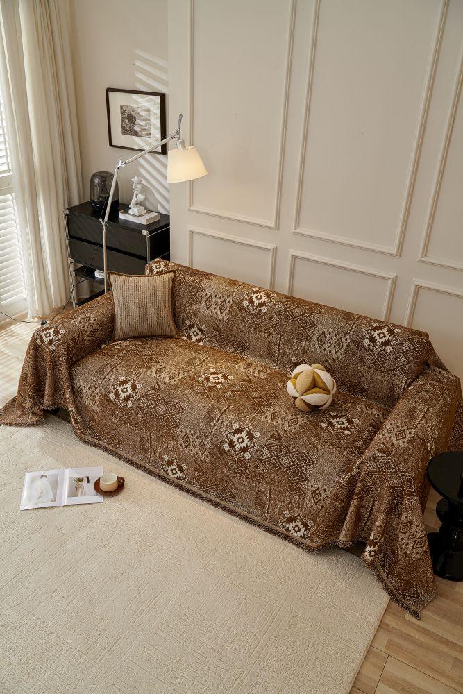 Sofaüberwurf Melareve – Kakaobraun – Ansicht 2