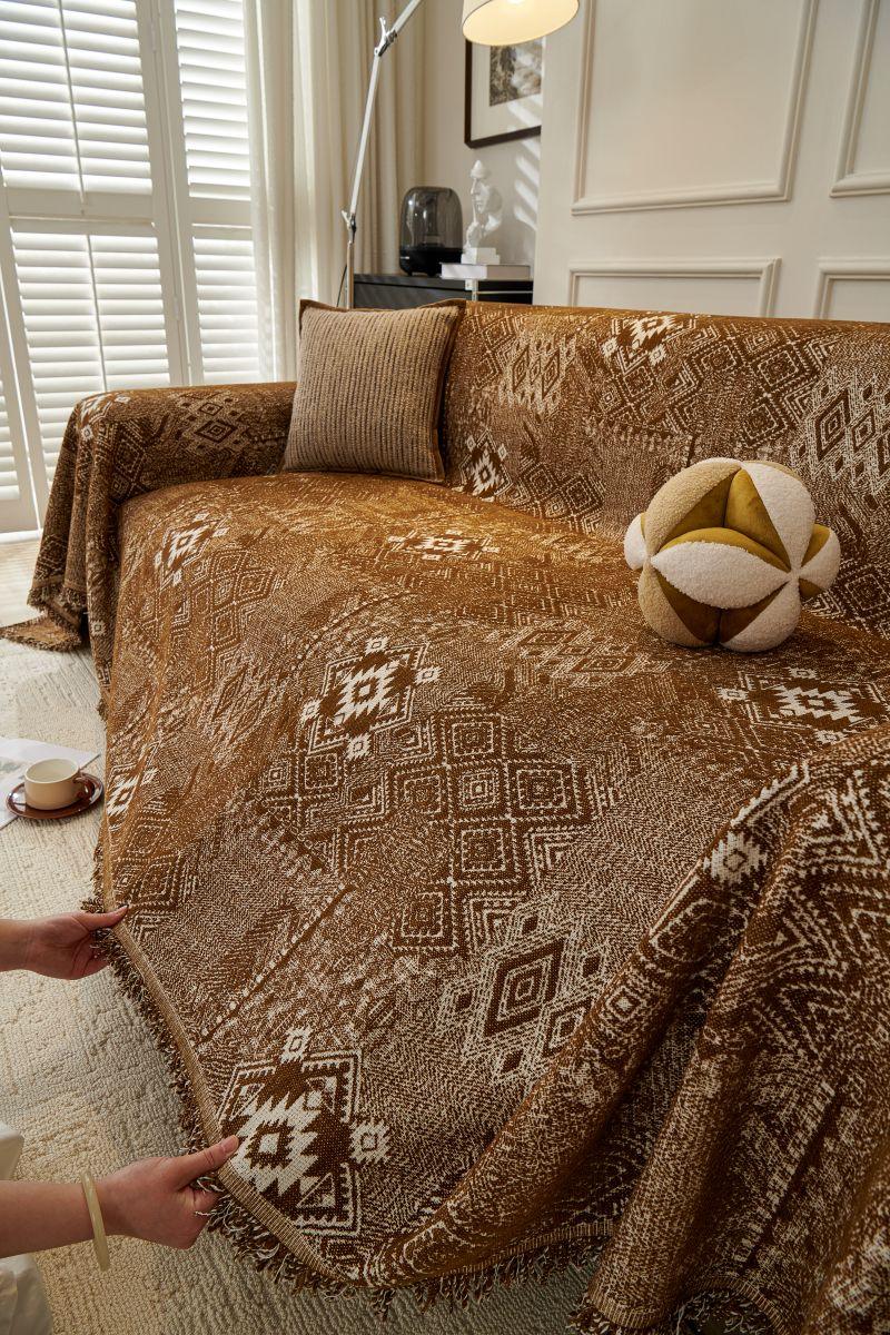 Sofaüberwurf Melareve – Kakaobraun – Ansicht 5