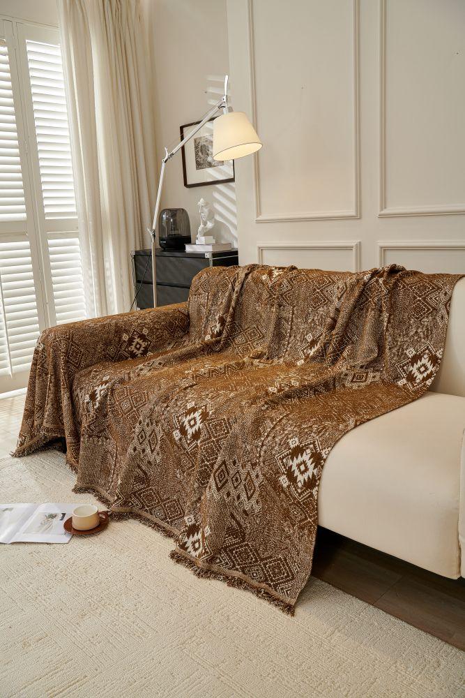 Sofaüberwurf Melareve – Kakaobraun – Ansicht 9