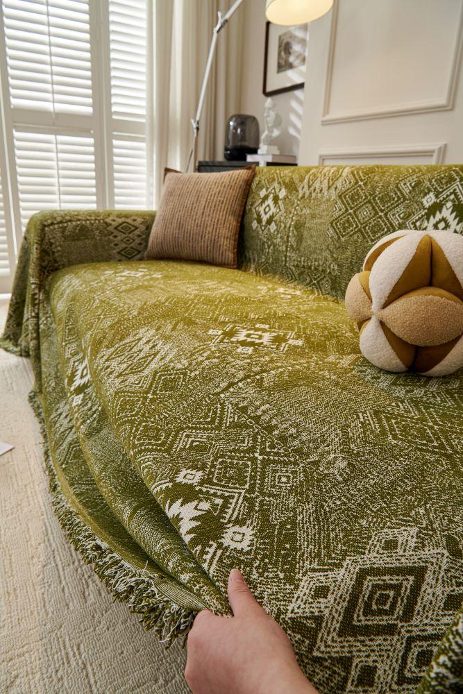 Sofaüberwurf Melareve – Waldgrün – Ansicht 4