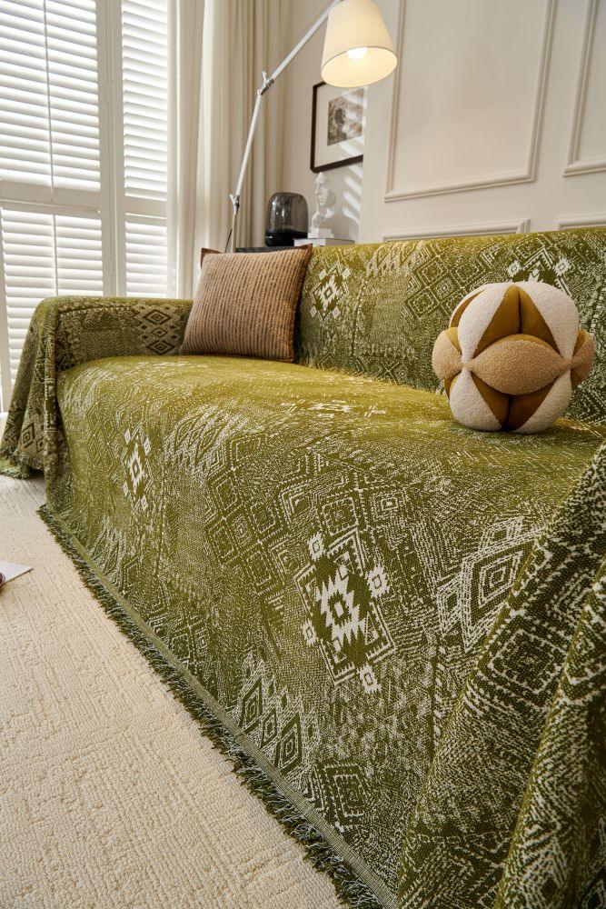 Sofaüberwurf Melareve – Waldgrün – Ansicht 7