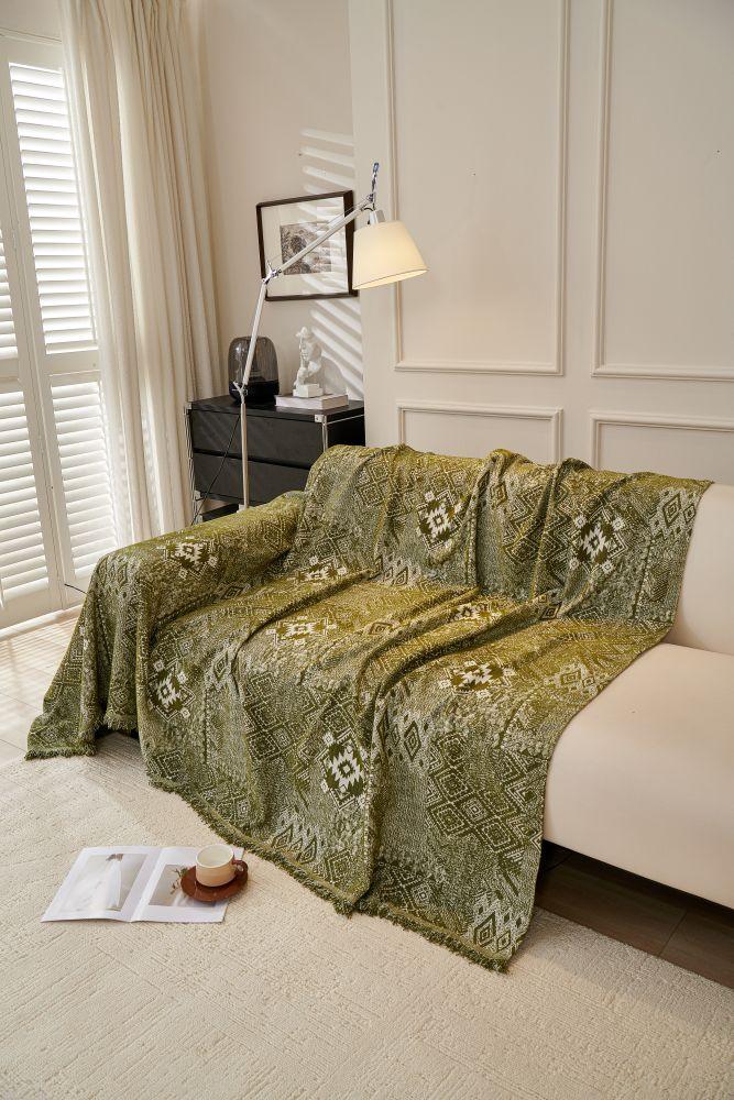 Sofaüberwurf Melareve – Waldgrün – Ansicht 8