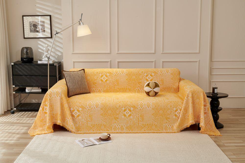 Sofaüberwurf Melareve – Goldgelb – Ansicht 1