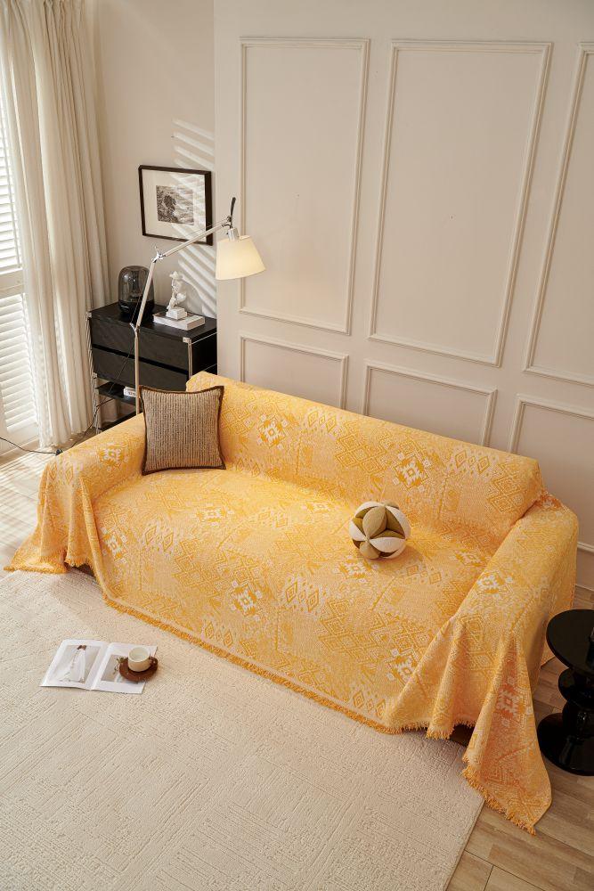 Sofaüberwurf Melareve – Goldgelb – Ansicht 2