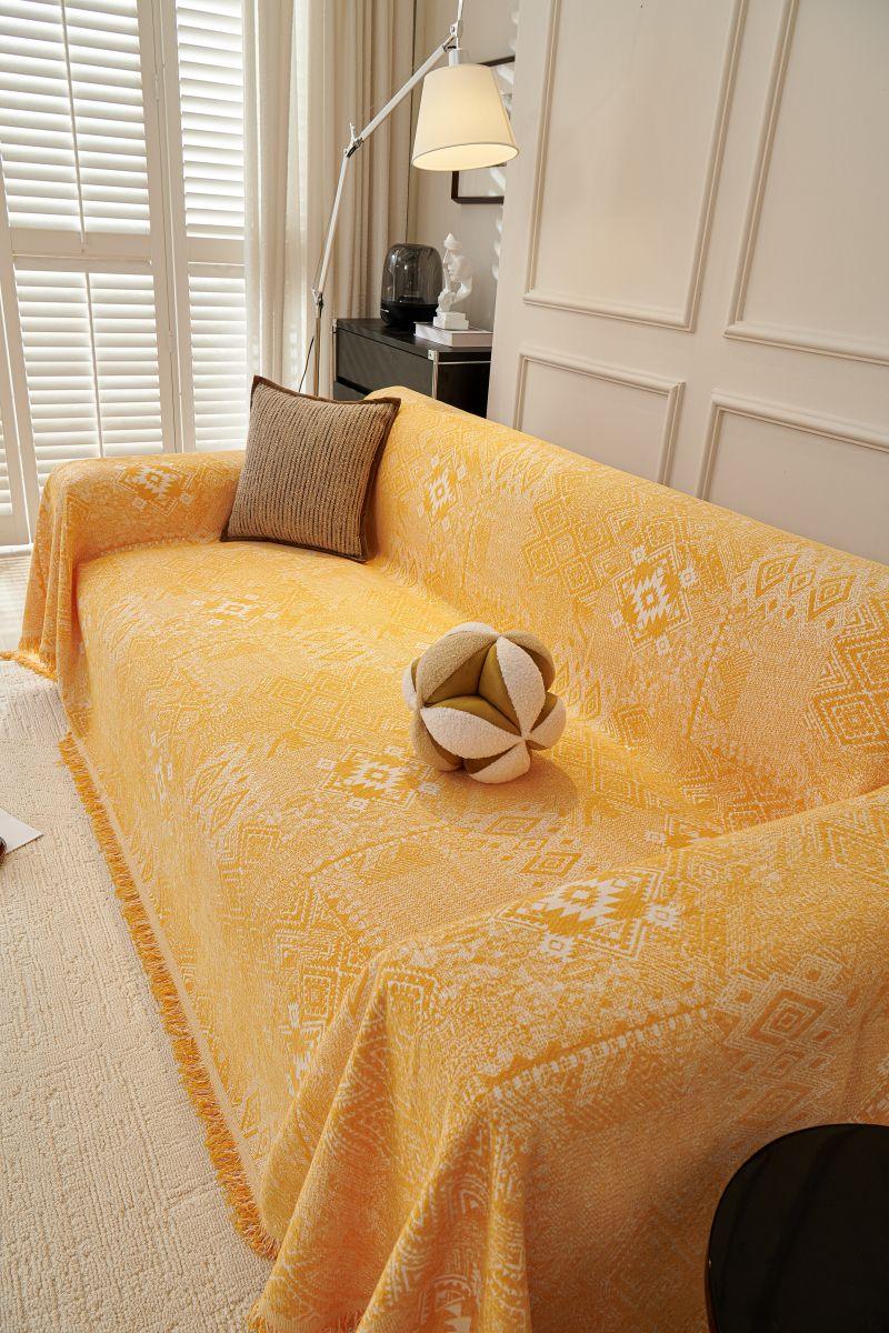 Sofaüberwurf Melareve – Goldgelb – Ansicht 3