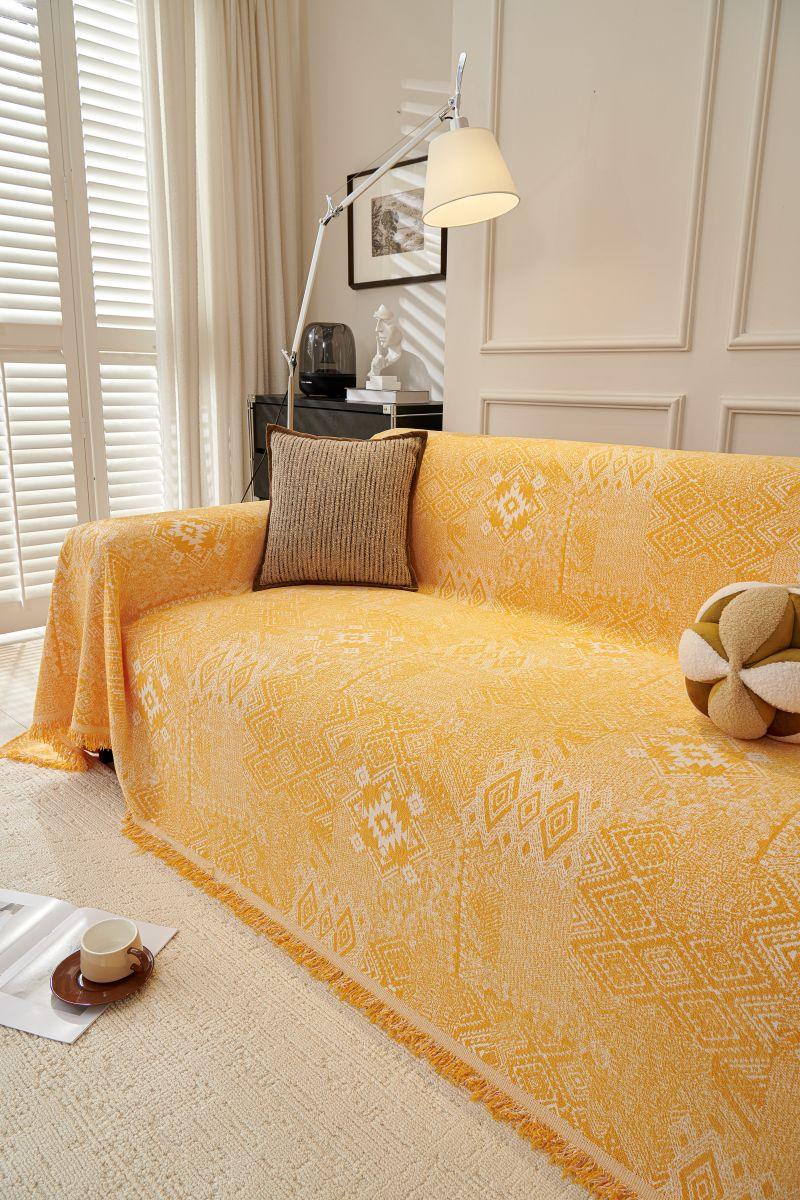 Sofaüberwurf Melareve – Goldgelb – Ansicht 4
