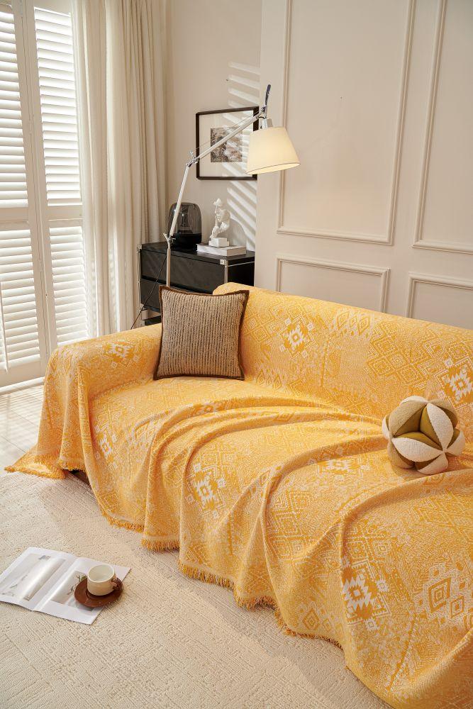 Sofaüberwurf Melareve – Goldgelb – Ansicht 6