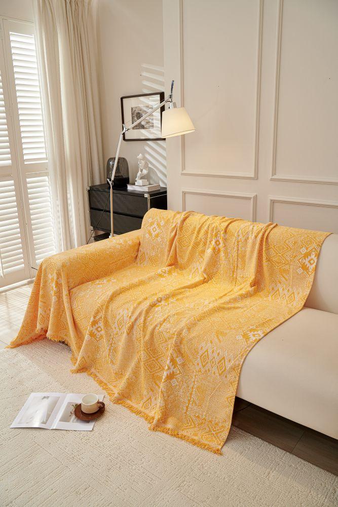 Sofaüberwurf Melareve – Goldgelb – Ansicht 9