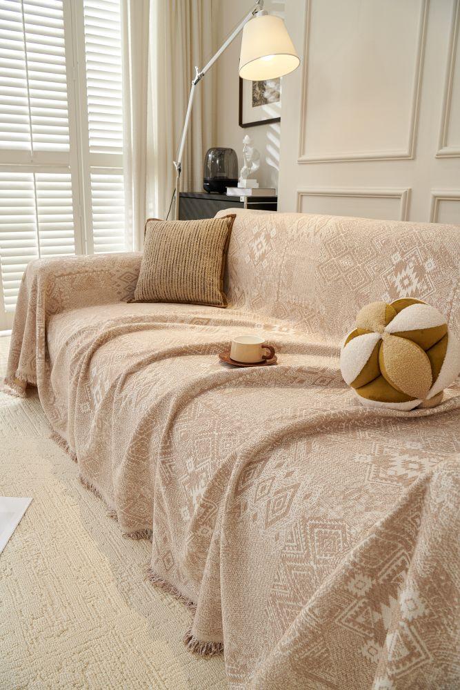 Sofaüberwurf Melareve – Hellbeige – Ansicht 6
