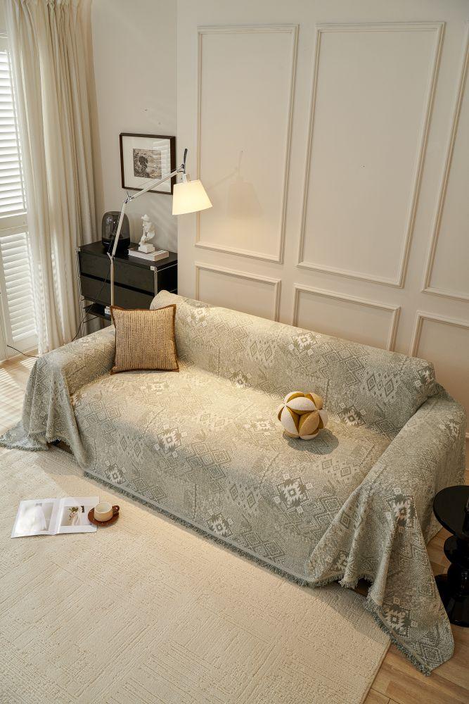 Sofaüberwurf Melareve – Silbergrau – Ansicht 5