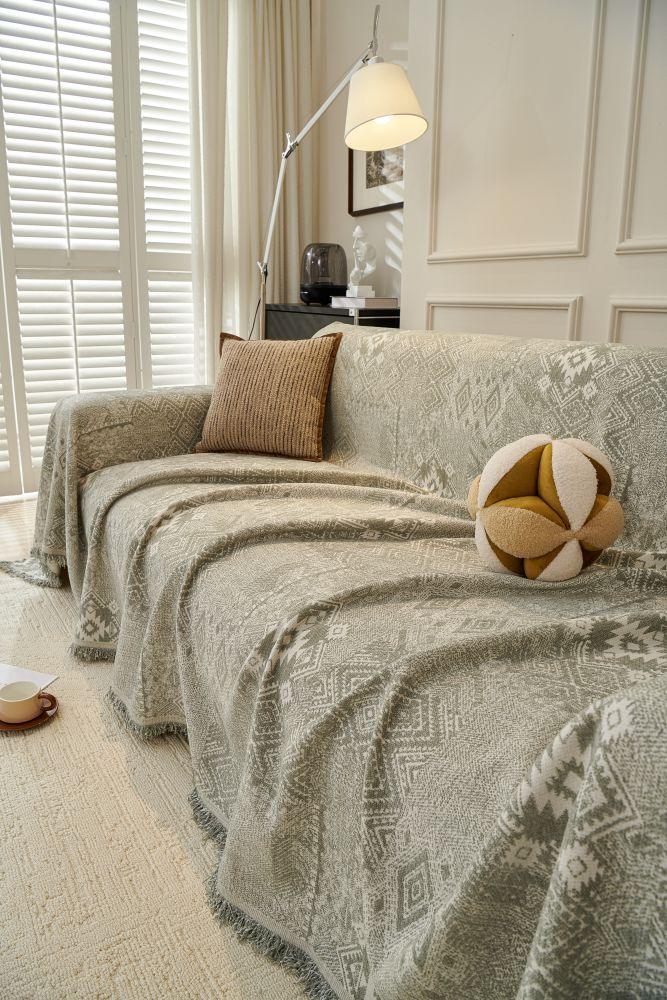 Sofaüberwurf Melareve – Silbergrau – Ansicht 6
