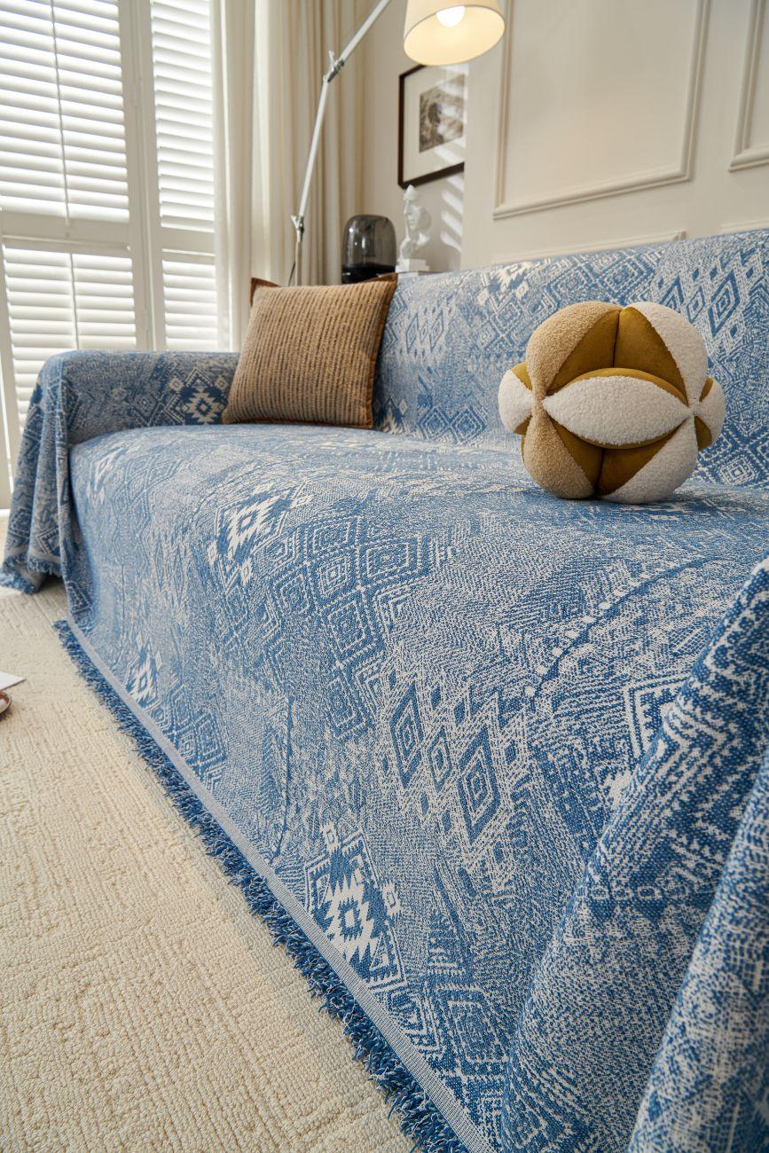 Sofaüberwurf Melareve – Blaugrau – Ansicht 8