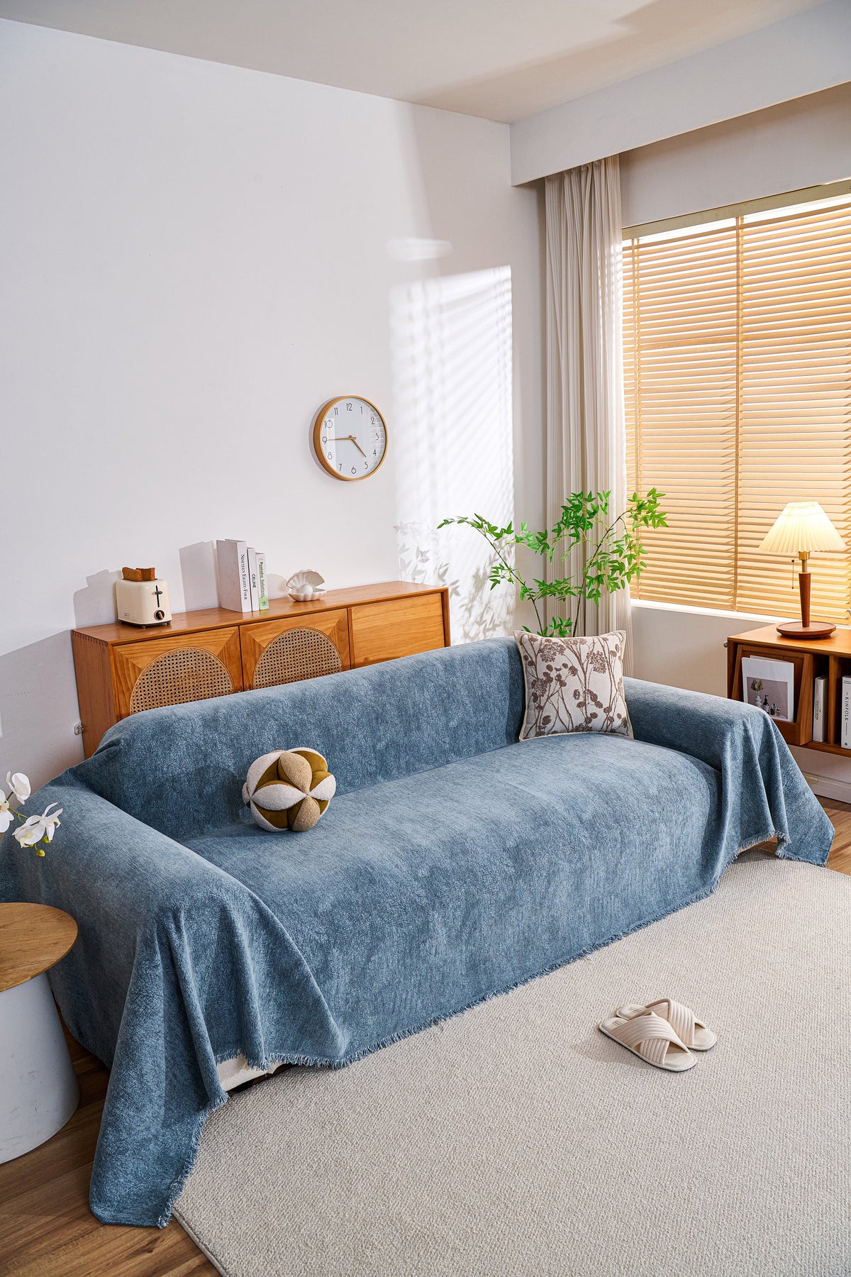 Sofaüberwurf Mistara – Blau – Ansicht 2