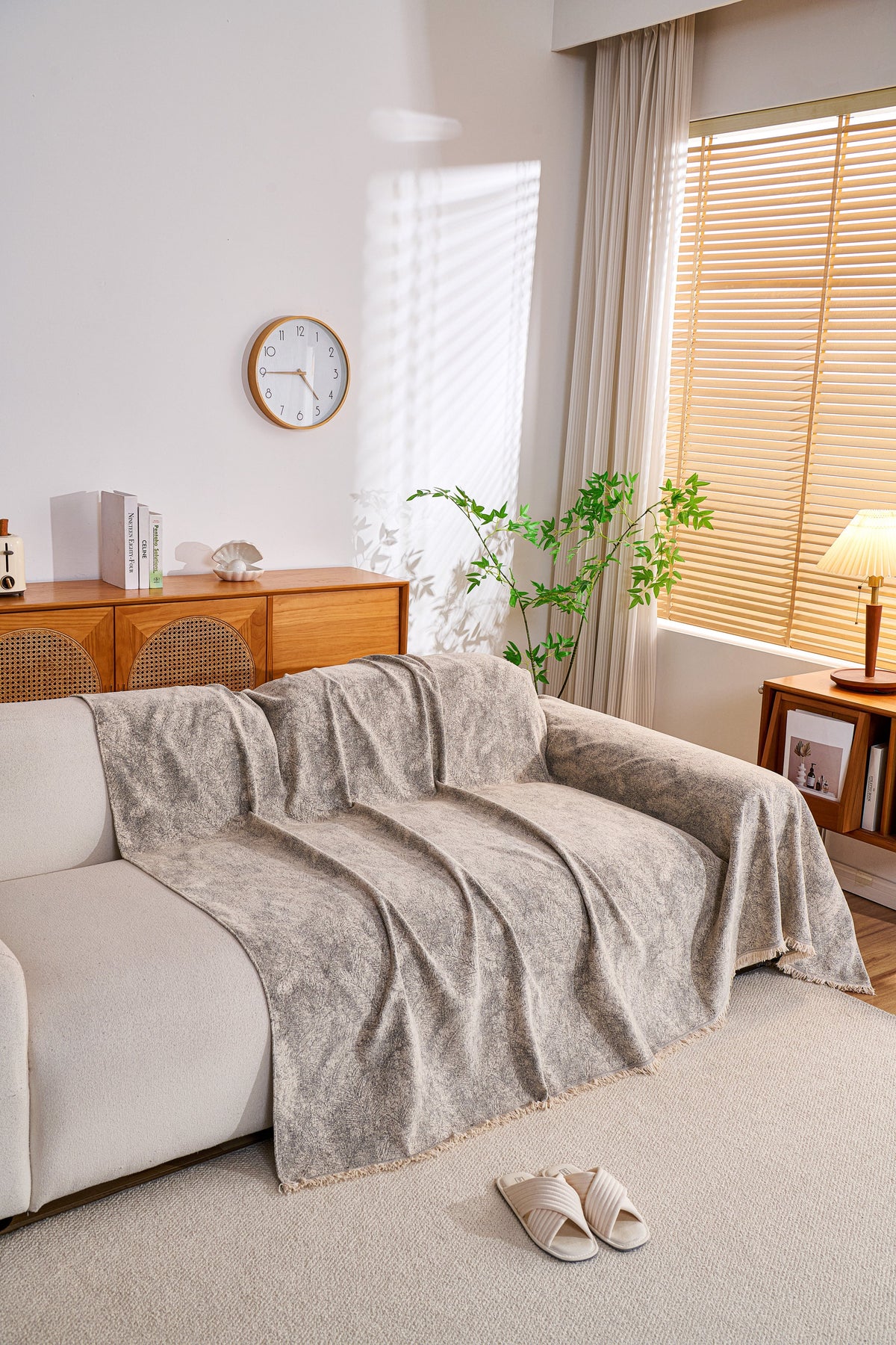Sofaüberwurf Mistara – Sandbeige – Ansicht 3