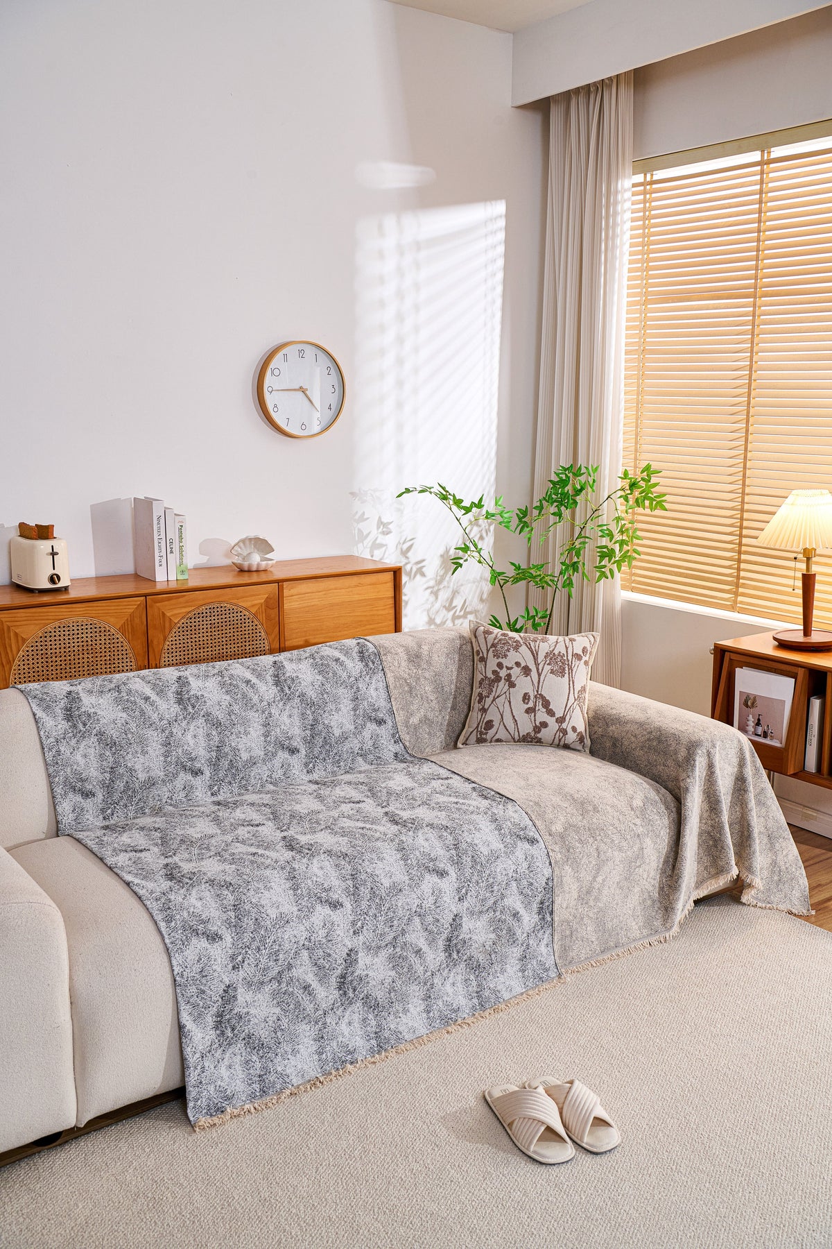 Sofaüberwurf Mistara – Sandbeige – Ansicht 4