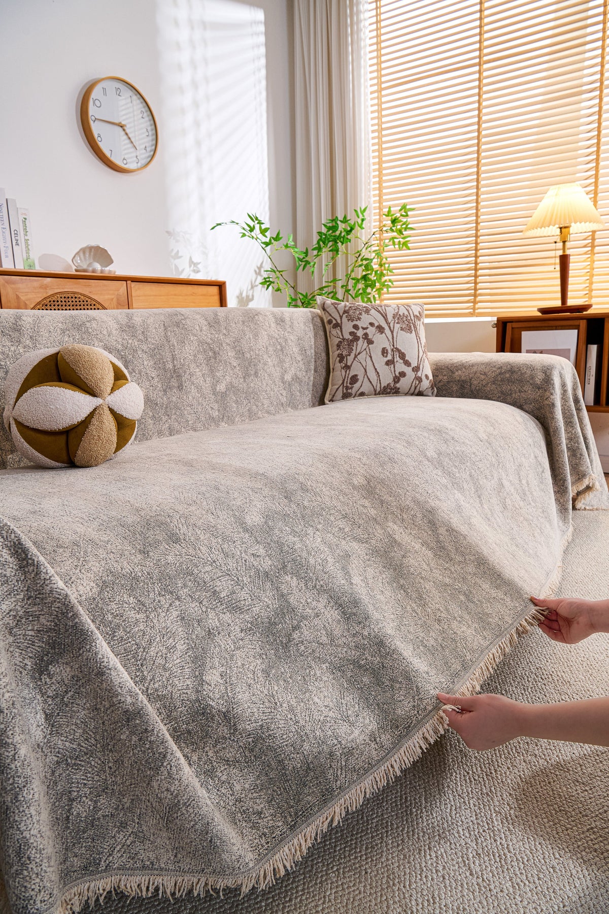 Sofaüberwurf Mistara – Sandbeige – Ansicht 5