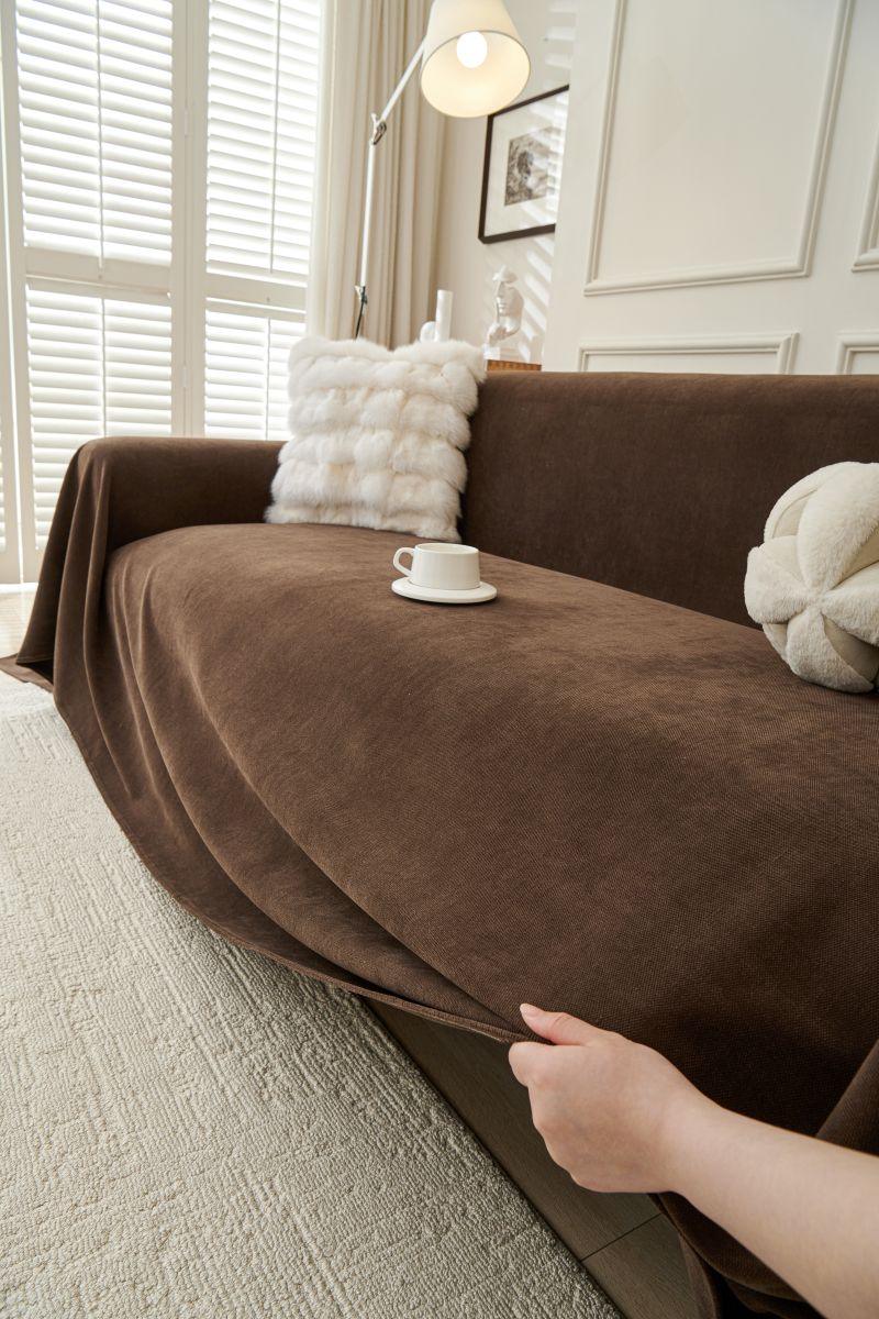 Sofaüberwurf Norka – Espressobraun – Ansicht 3