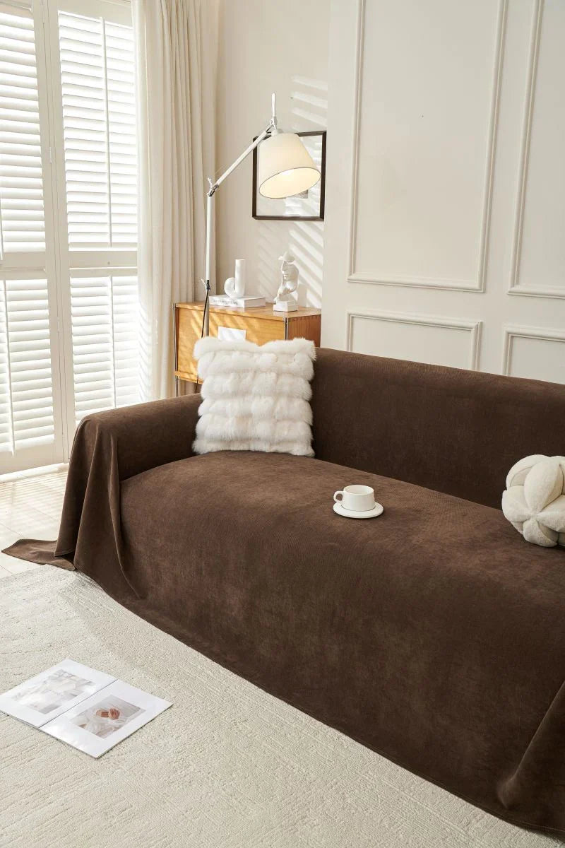 Sofaüberwurf Norka – Espressobraun – Ansicht 7
