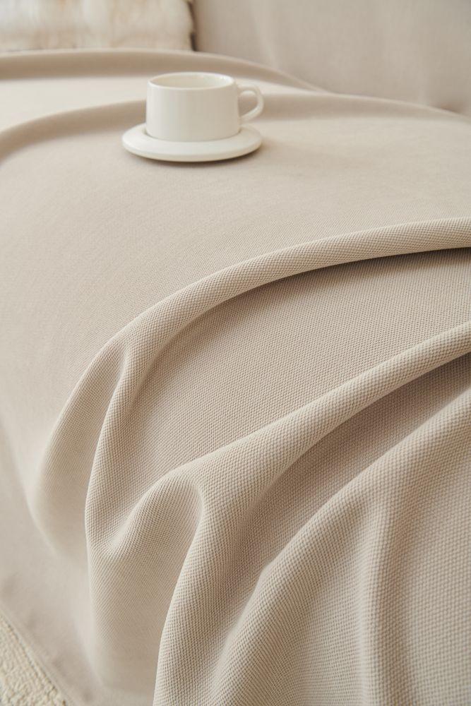 Sofaüberwurf Norka – Hellbeige – Ansicht 3
