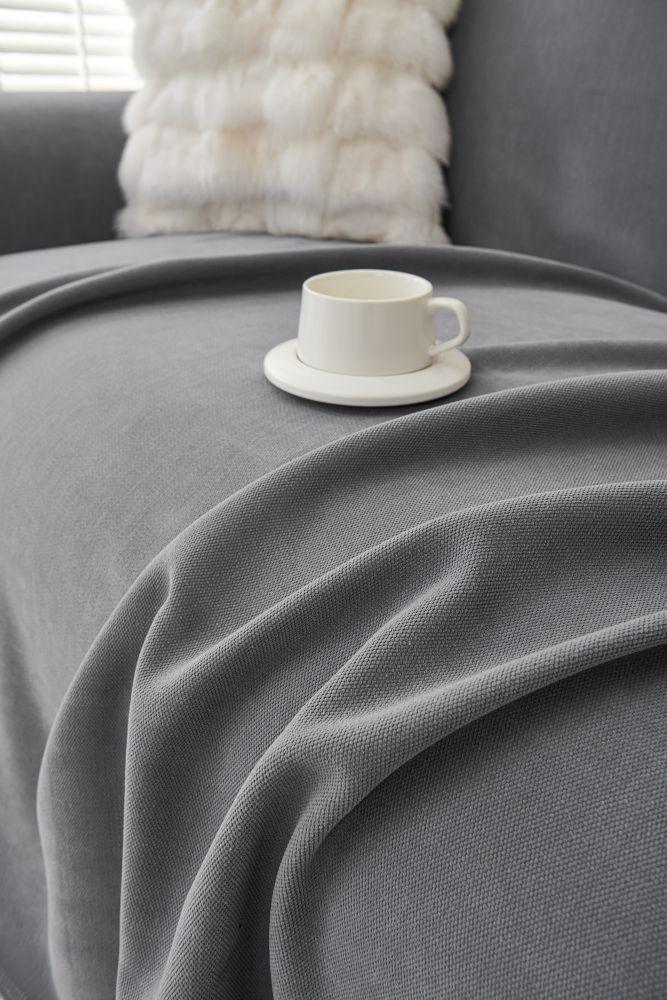 Sofaüberwurf Norka – Dunkelgrau – Ansicht 6
