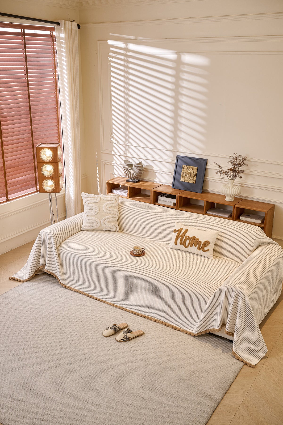 Sofaüberwurf Pomelle – Beige – Ansicht 2