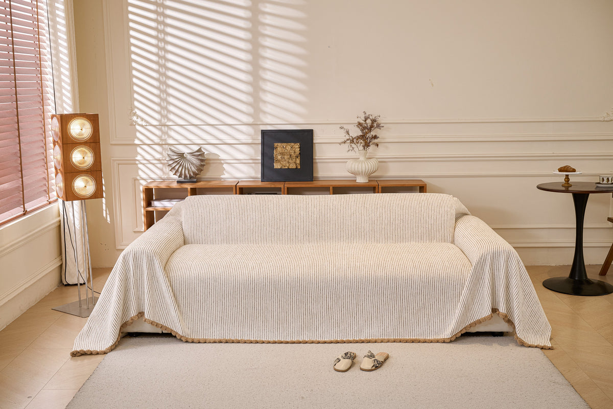 Sofaüberwurf Pomelle – Beige – Ansicht 6