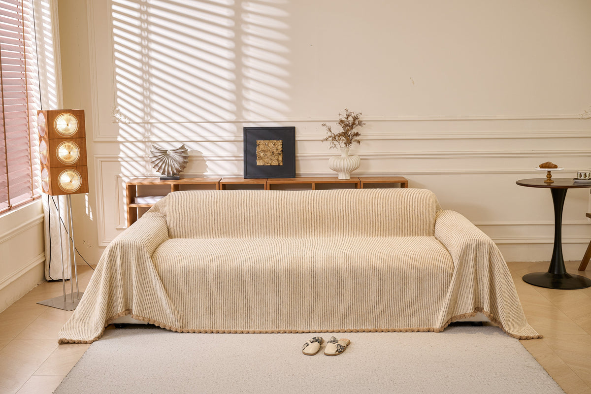 Sofaüberwurf Pomelle – Sandbeige – Ansicht 6