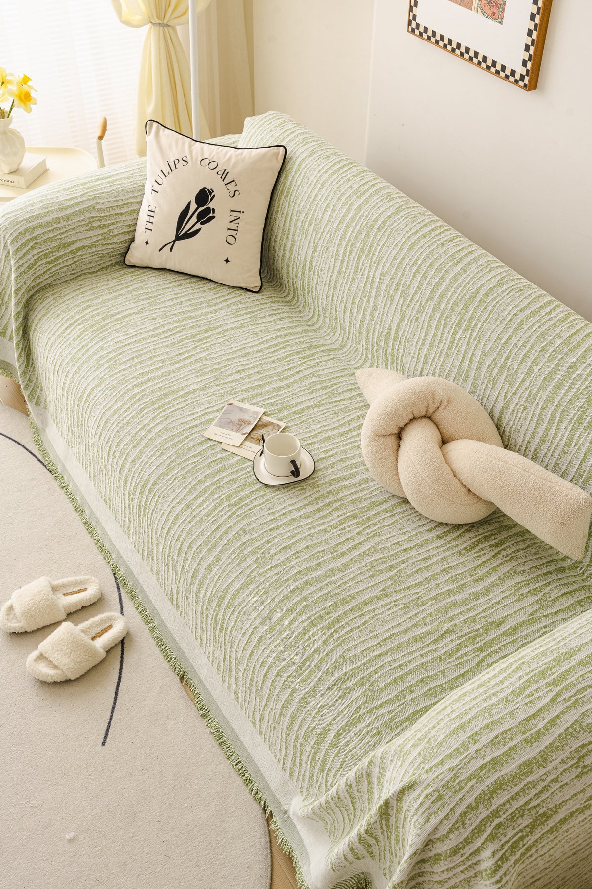 Sofaüberwurf Serena – Grün – Ansicht 4